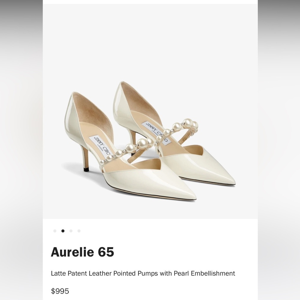 Jimmy Choo Aurelio 65 in Latte/White